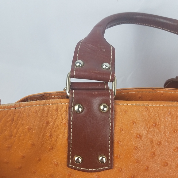 Claudia Firenze Ostrich Textured Italian Leather Bag - Picture 7 of 16